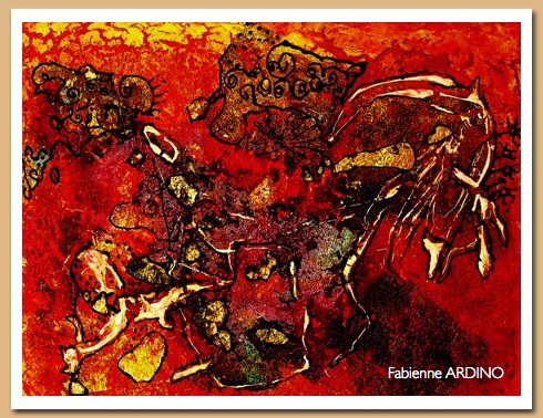 le roi des animaux 41 X 33 tech mixte 