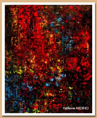 le vitrail 132 X 107 huile 2 000 euros