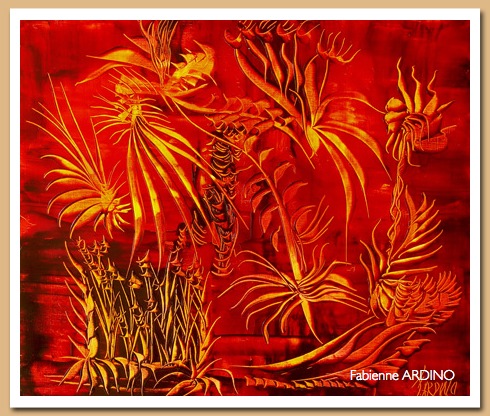 nature exotique 55 X 46 huile 