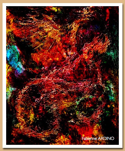 l'oiseau dans la nuit 54 X 65 tech mixte 