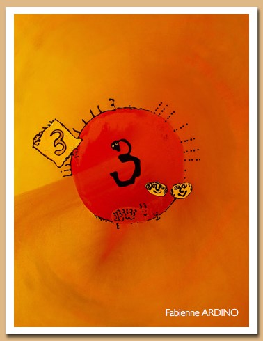 le chiffre 3 tech mixte 60X80
